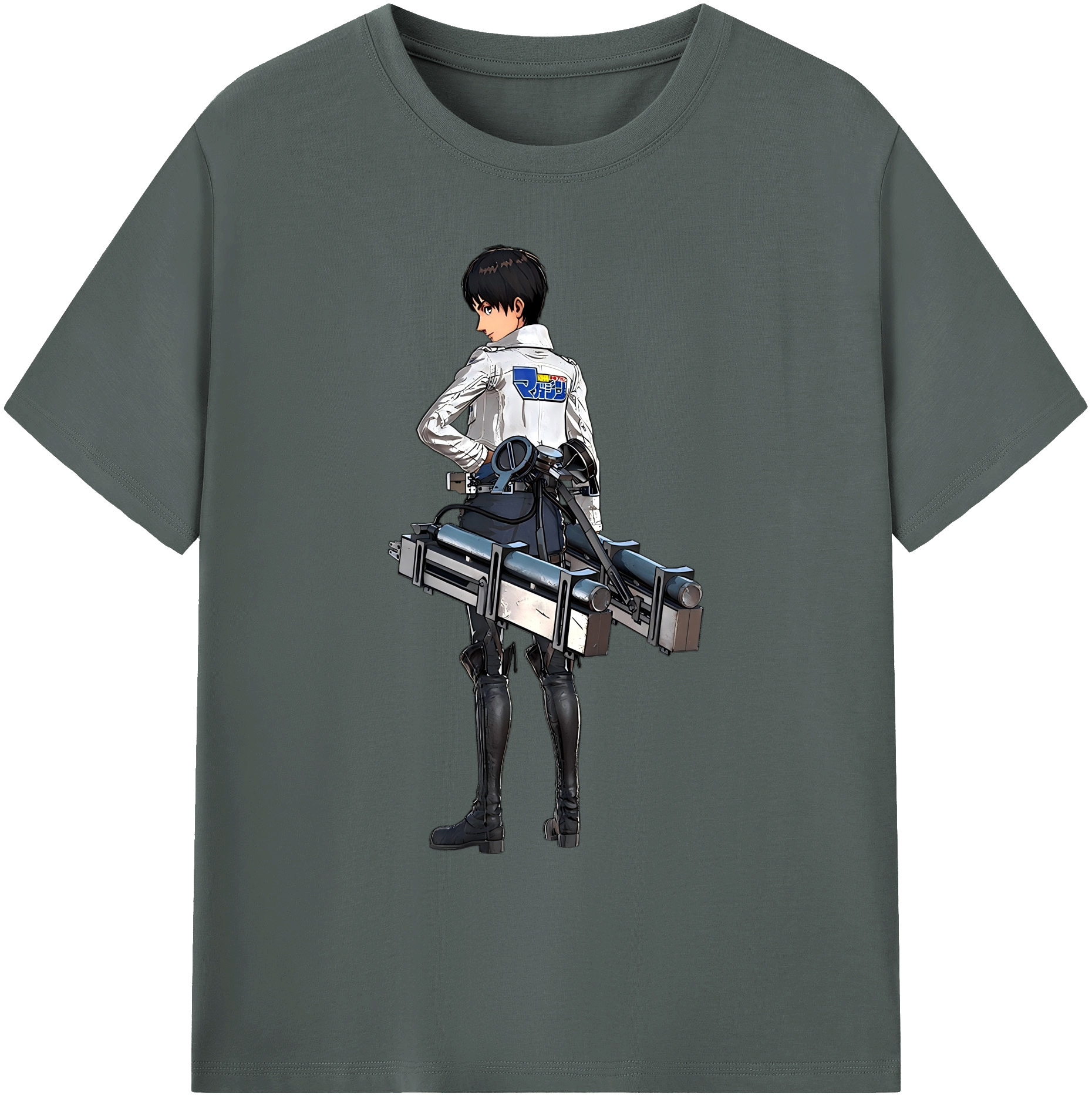 （画像用） 進撃の巨人 エレン･イェーガー Attack on Titan Eren Jäger 綿100％ メンズ半袖Tシャツ｜肌触りやわらか＆通気性